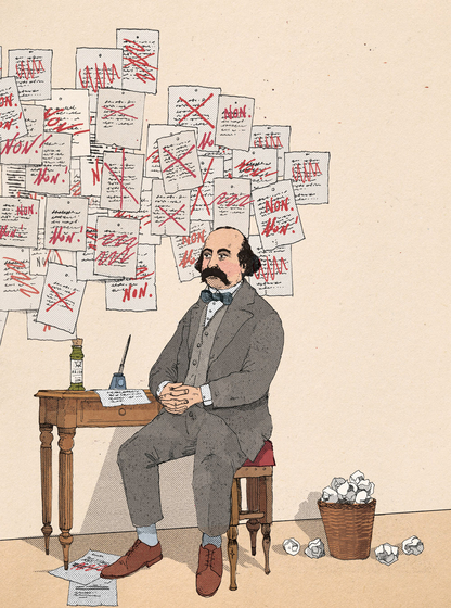 El oficio del escritor| Gustave Flaubert ilustrado por Wesley Merritt: Début Art