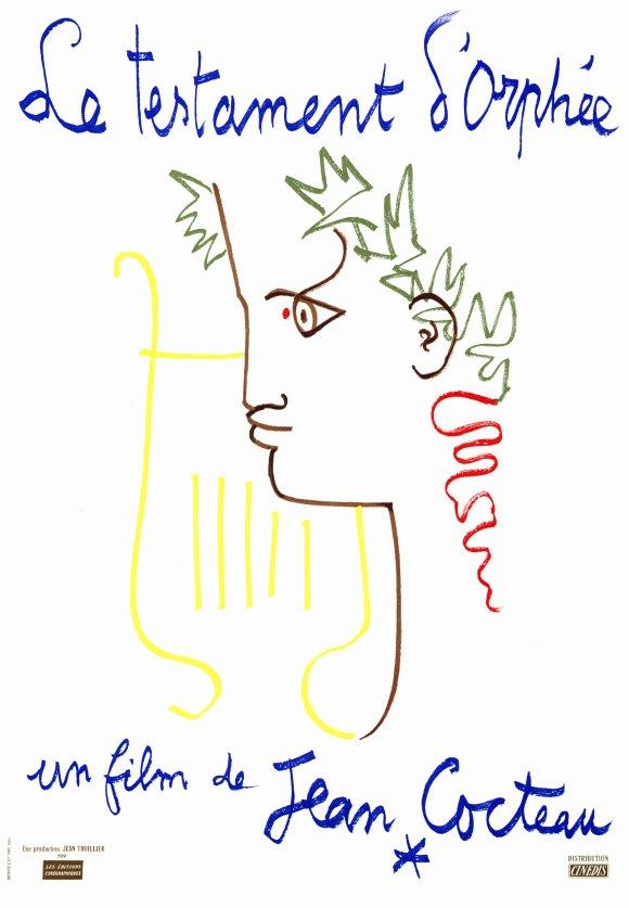 El testamento de Orfeo, dibujo y afiche de un genial director. Tomado de: FilmAffinity.