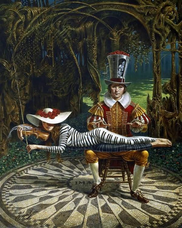 Michael Cheval: "Imagine" LE Giclee on Canvas  30" x 24"