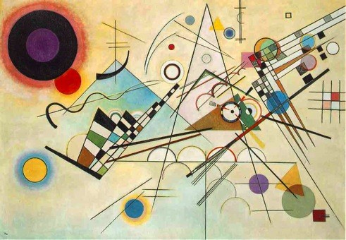Composición VIII - 1923. En esta época el círculo aparece como símbolo de perfección por sus connotaciones cósmicas.