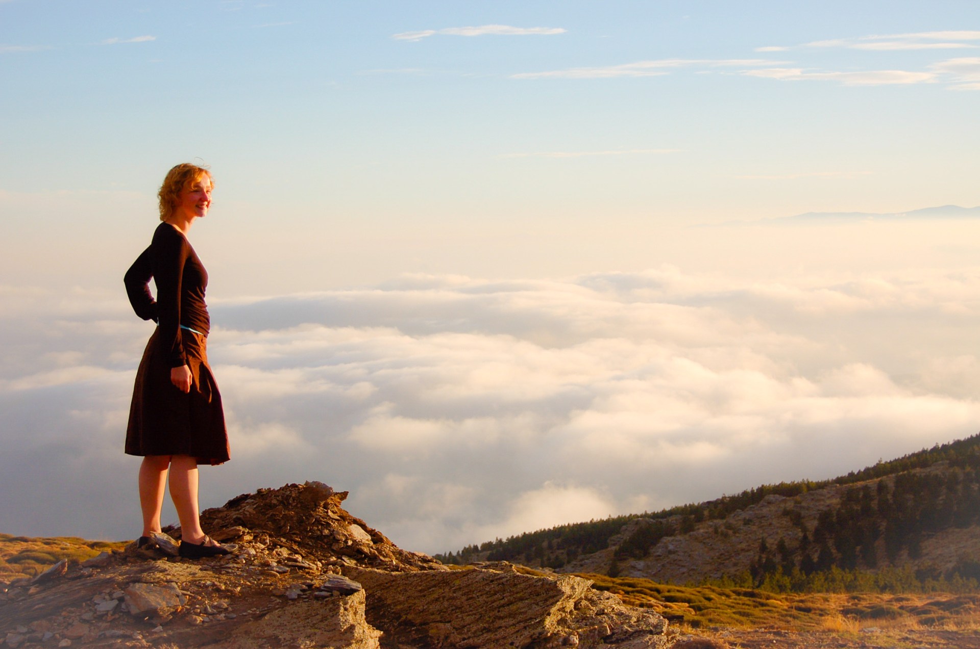 En las nubes